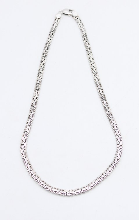 Sterling Silver Byzantine Link Necklace