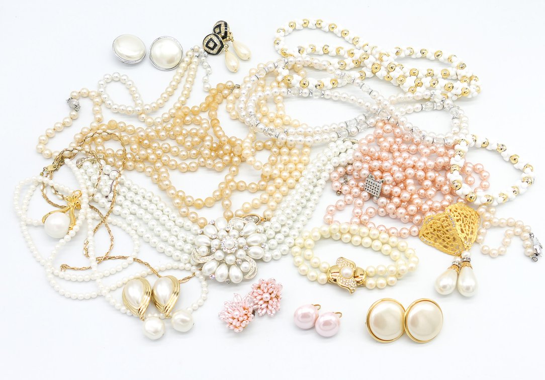 Nineteen Pieces of Faux Pearl Jewelry