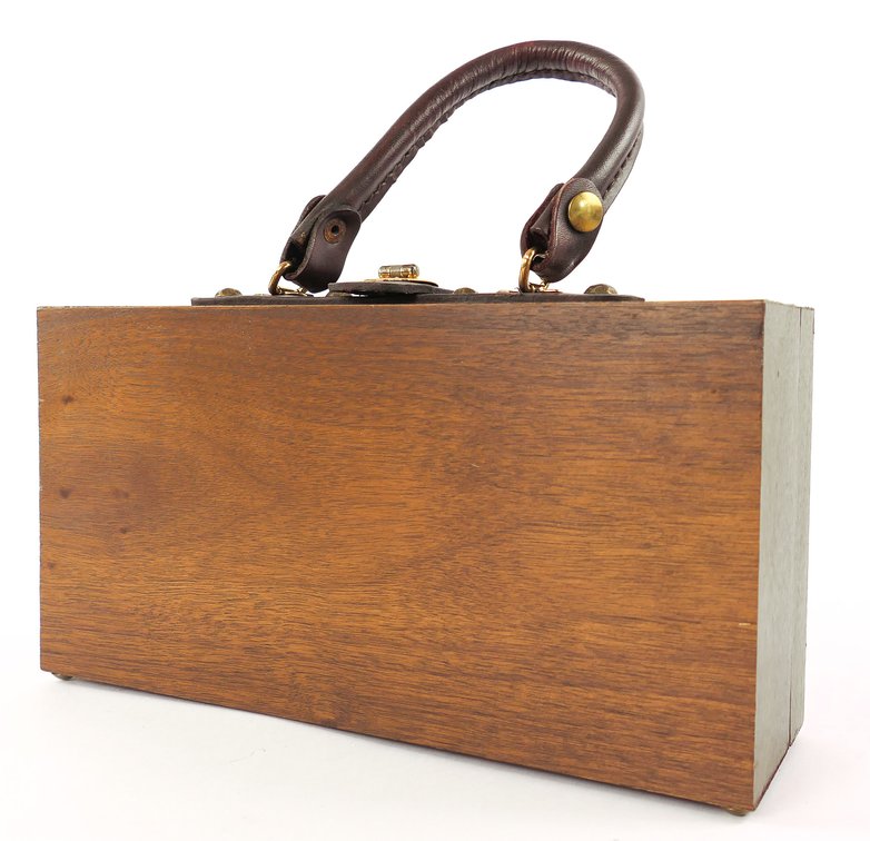 MCM Wooden Box Purse