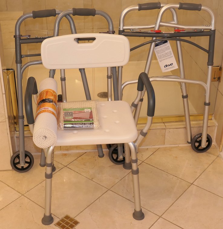 Shower Chair, Walkers and Shower Mats