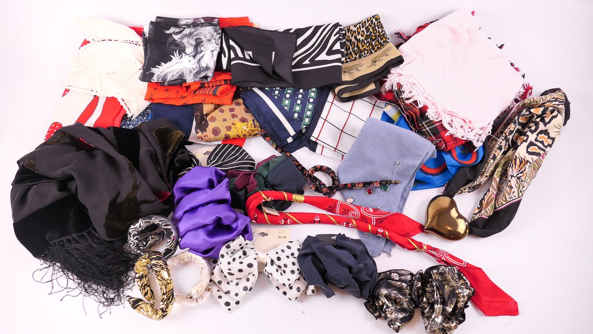 Ladies Silk Bows, Scarves and Hair Accessories