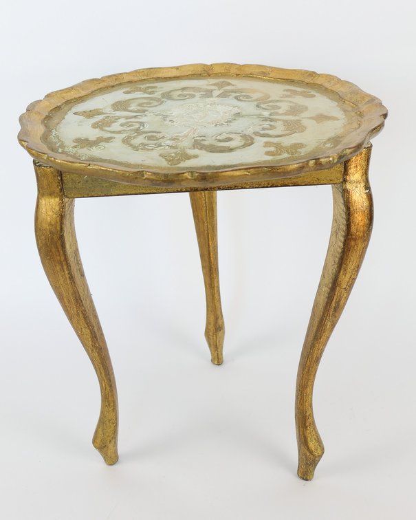 Italian Florentine Gilt Wood Accent Table