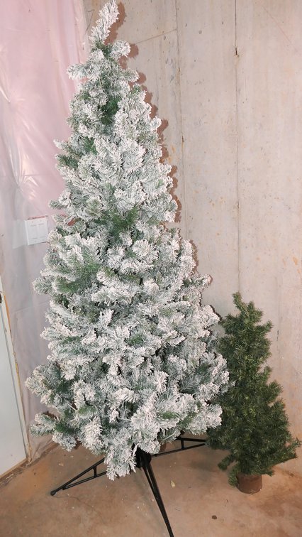 Snow Flocked Christmas Tree