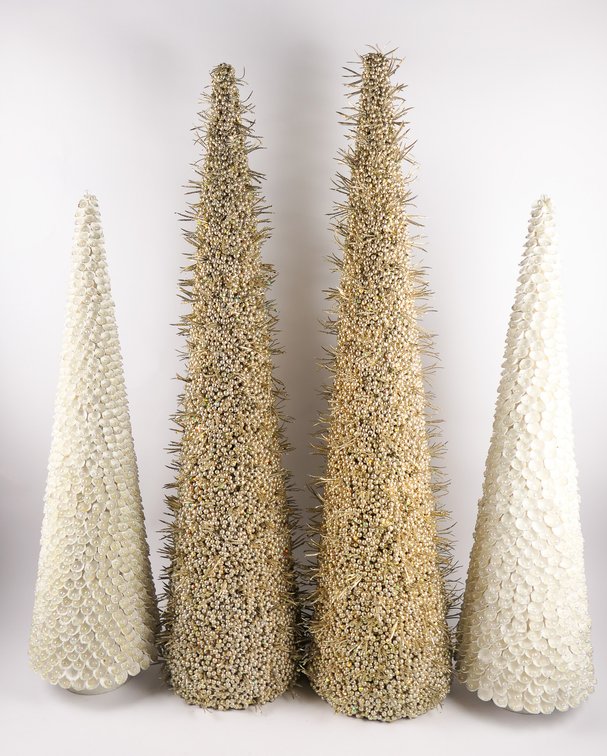 Sparkly Embellished Cone Christmas Trees