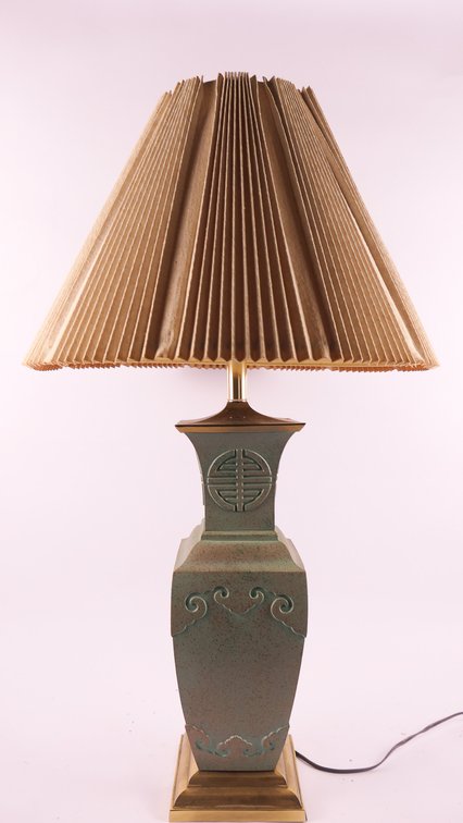 Asian Inspired Blue Table Lamp