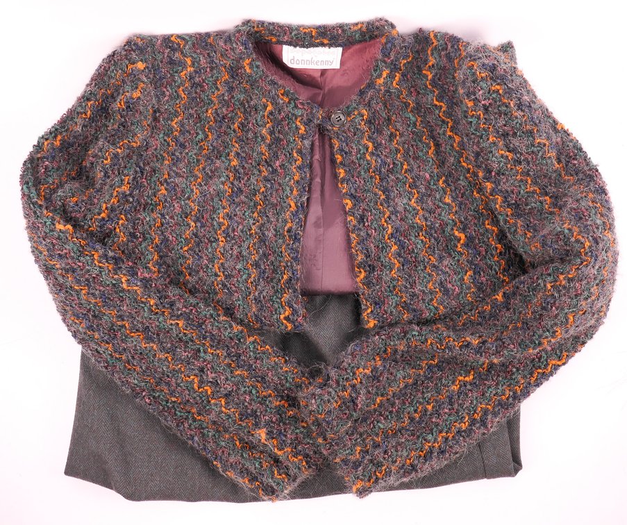 Donnkenny Mohair Blend Cardigan Jacket Set