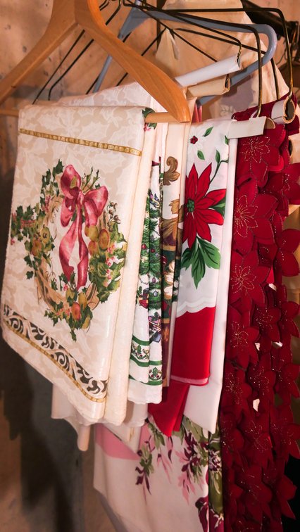 Vintage Holiday Themed Tablecloths