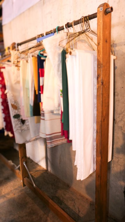 Wooden Clothes Rack