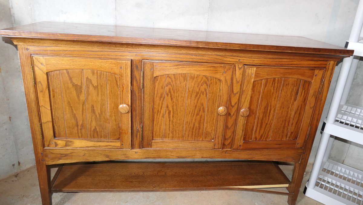 Wooden Oak Buffet Cabinet