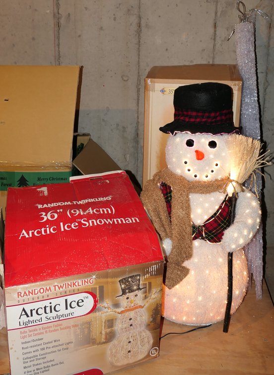 Two Light Up Snowmen