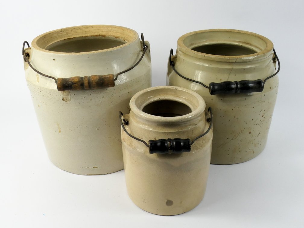Three Rustic Crocks