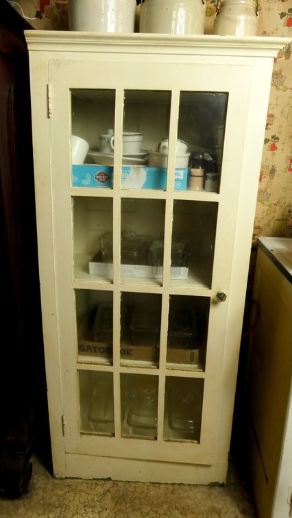 Painted White Country Farmhouse Style Chimney Cabinet