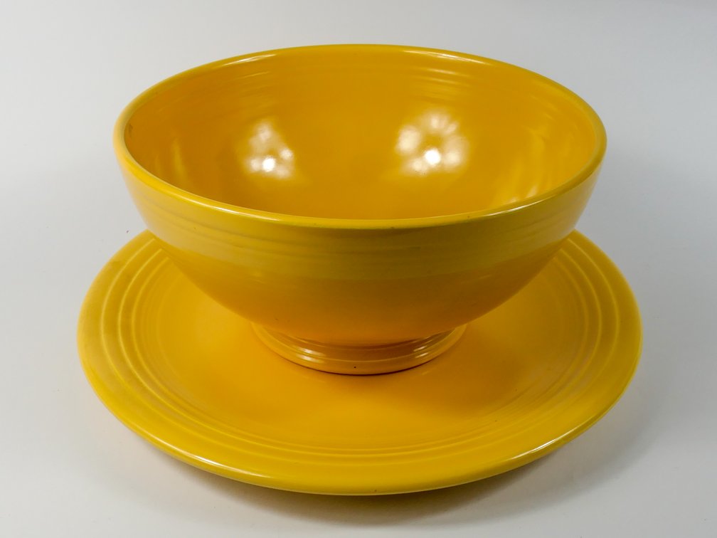 Vintage Fiestaware Chop Plate and Mixing Bowl