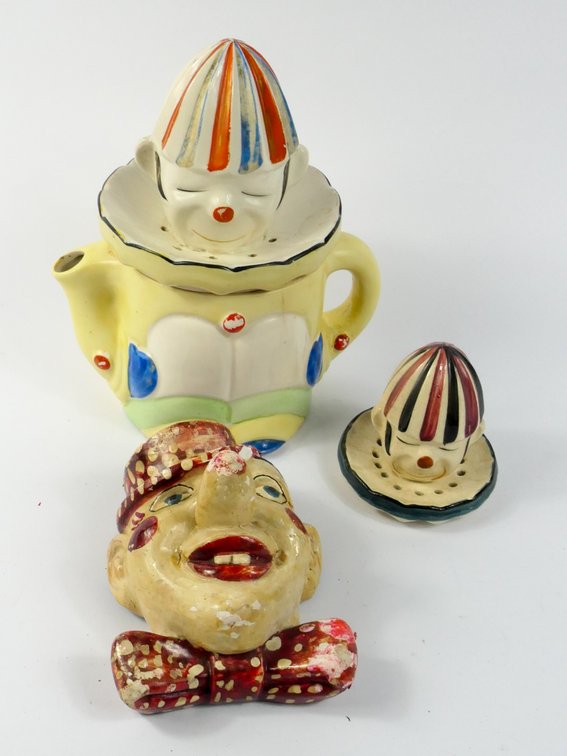 Vintage Clown Juicer and Match Holder