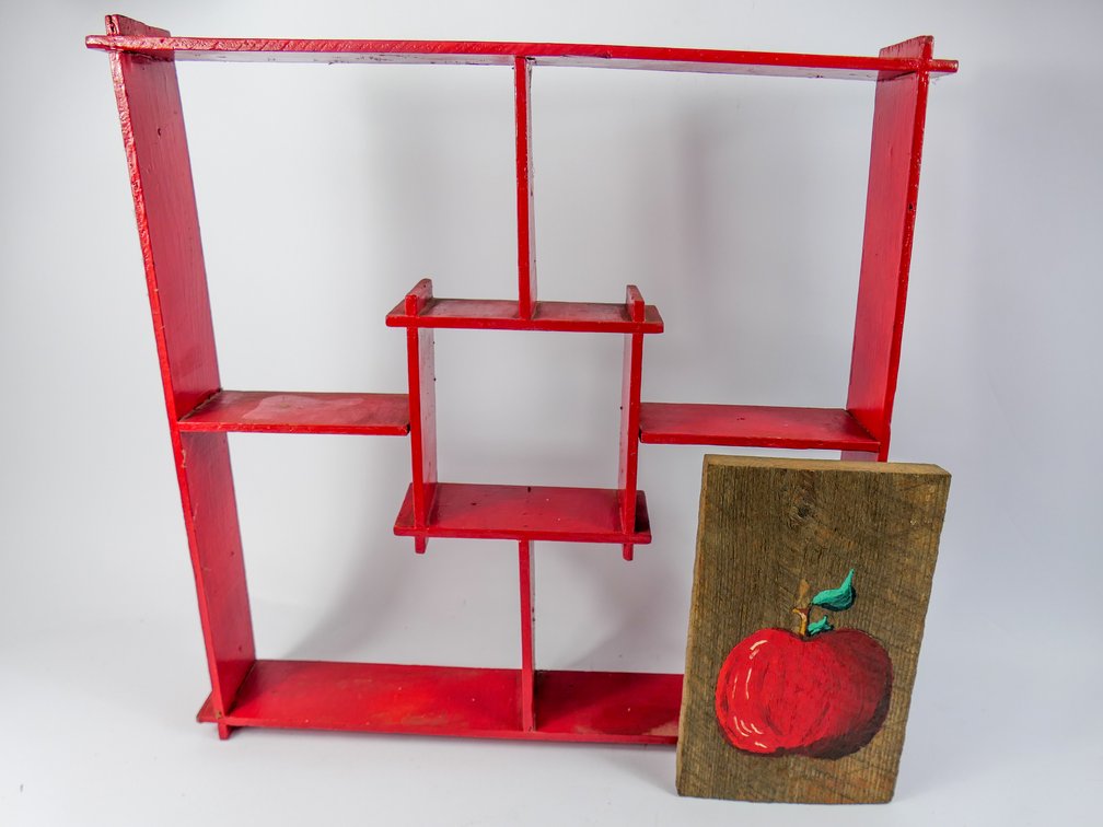 Wall Hanging Red Nik-Kack Shelf