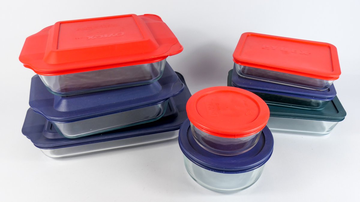 Assorted Pyrex Glass Containers