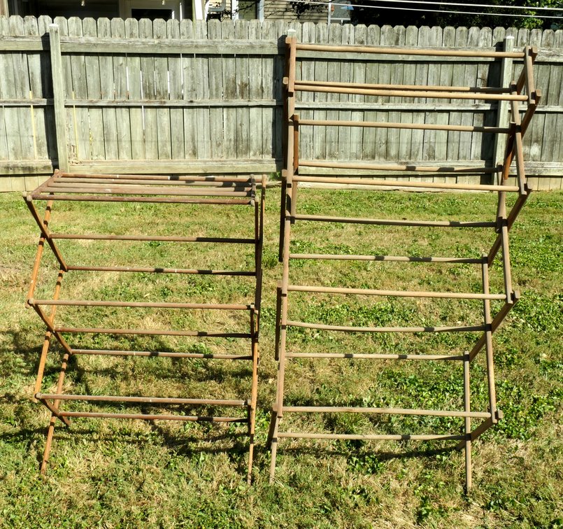 Two Wooden Drying Racks