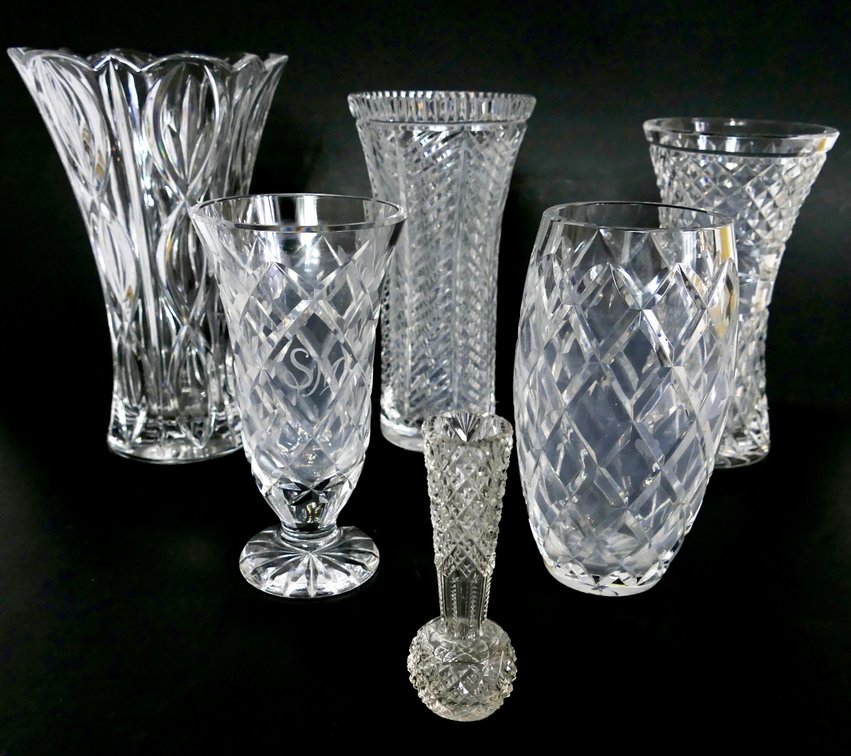 Waterford and Lenox Crystal and Glass Vases