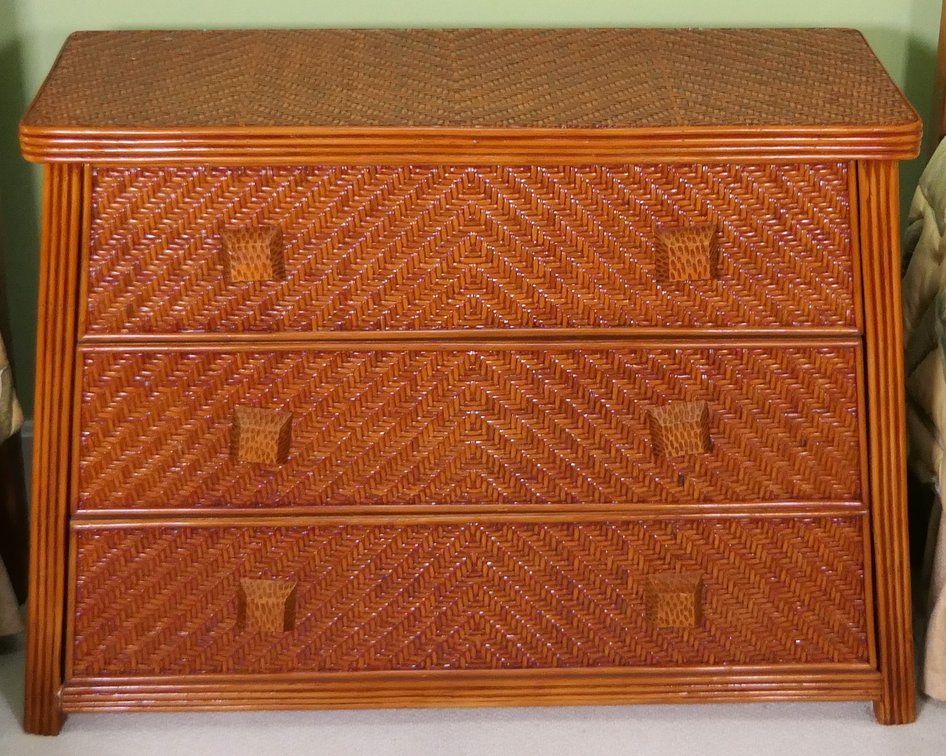 Herringbone Pattern Woven Cabinet