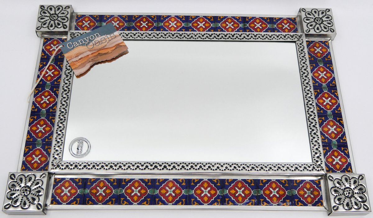 Brightly Tiled Wall Mirror