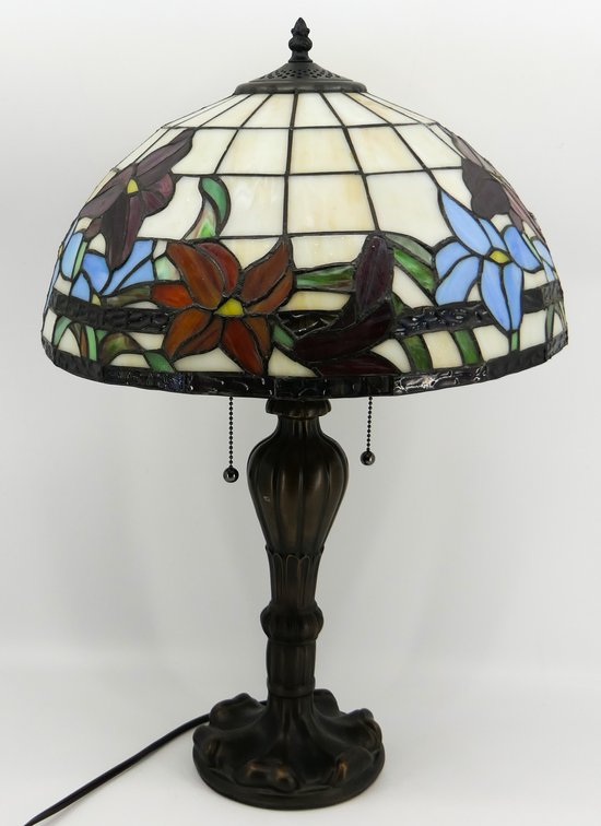 Slab Glass Tiffany Style Accent Lamp