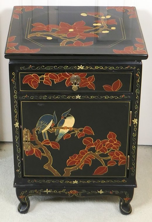 Avian and Floral Bedside Cabinet