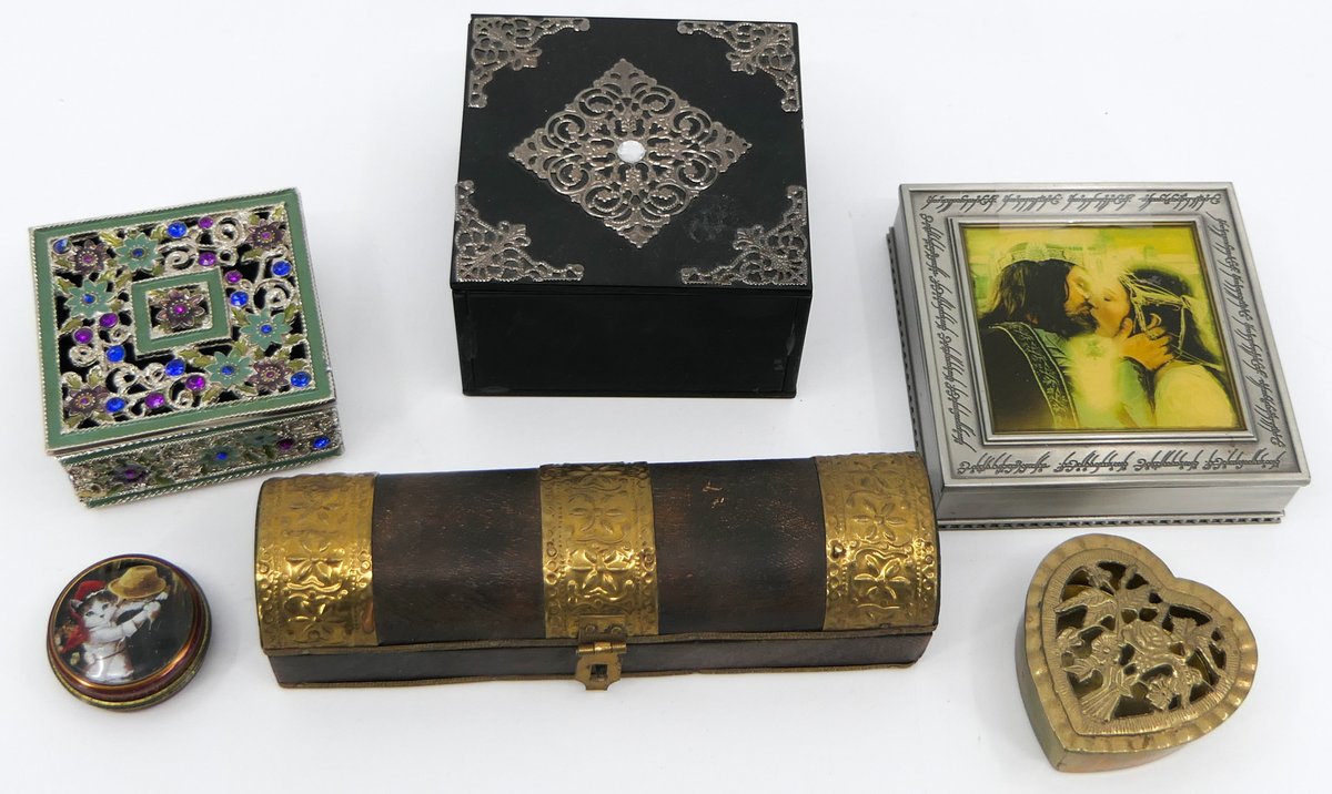 Decorative Boxes with Metal Accenting