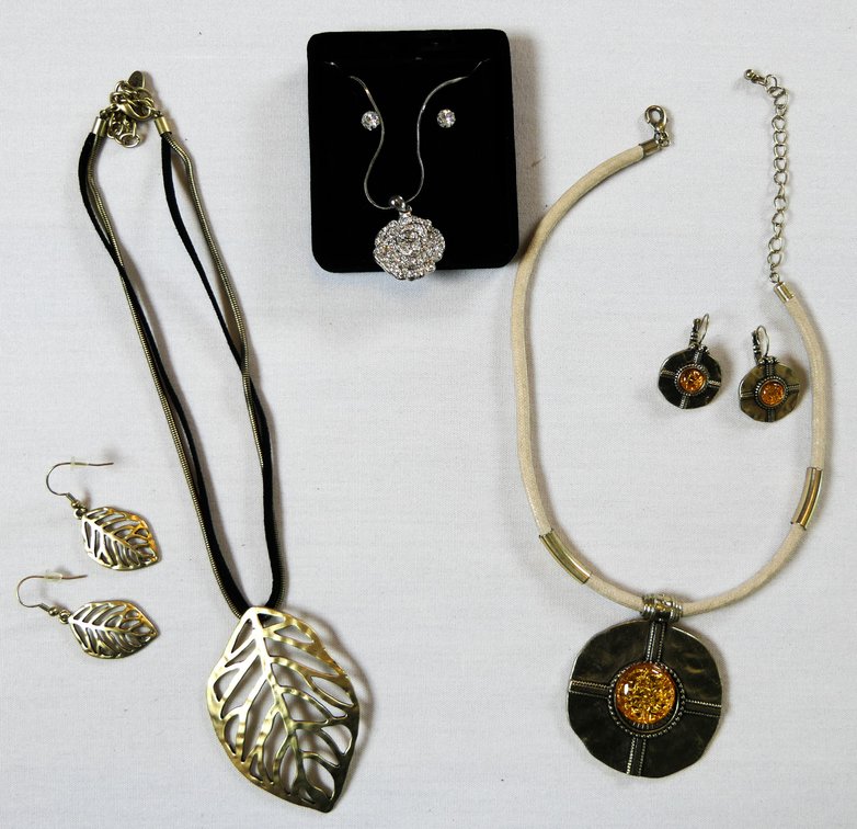 Three Necklace/Earring Sets