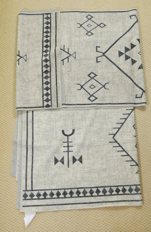 Two Velour American Indian Rugs