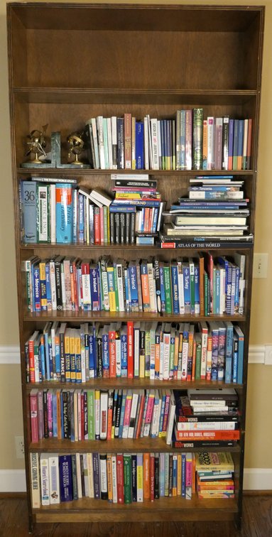 Stained Plywood Bookcases