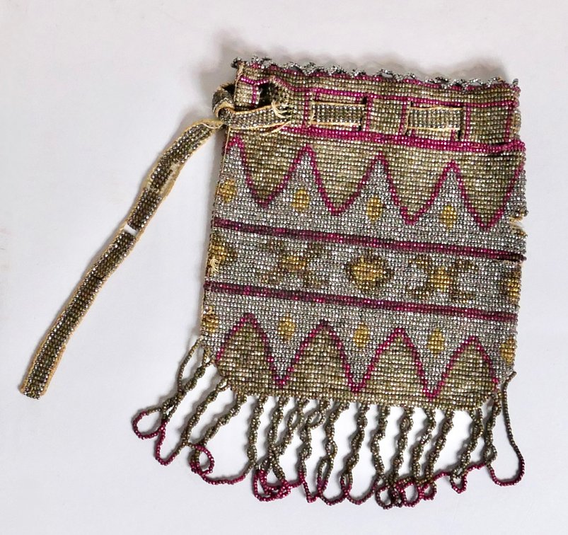 Small Art Deco Micro-Beaded Pouch
