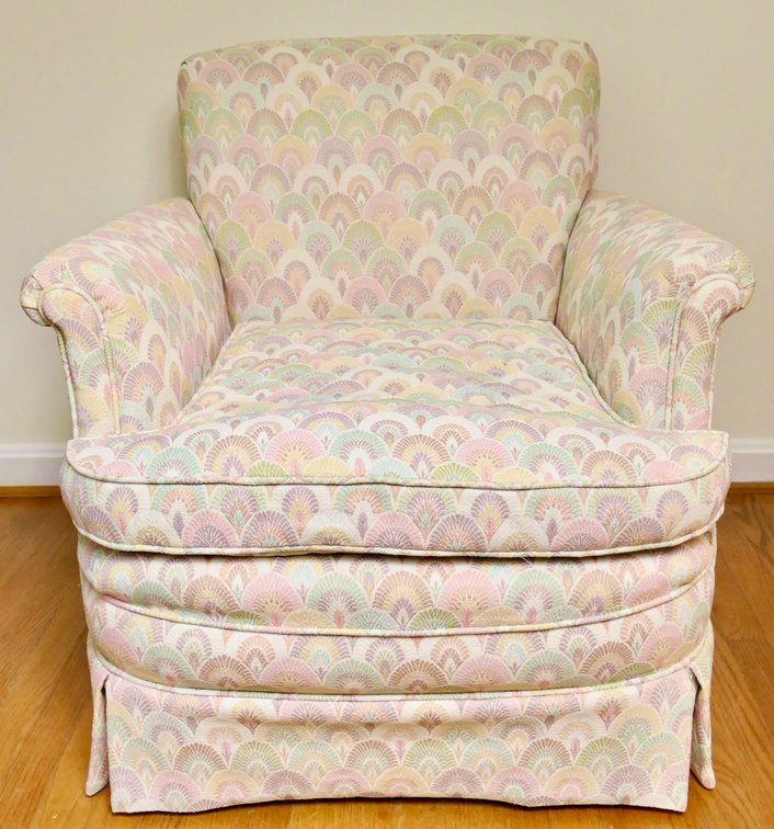 Classic Upholstered Low Armchair