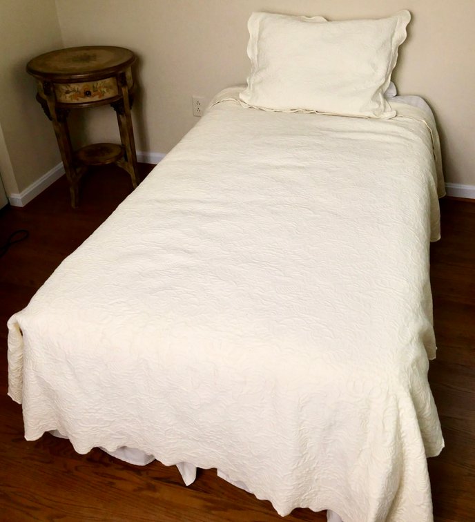 Twin Bed and Bedding