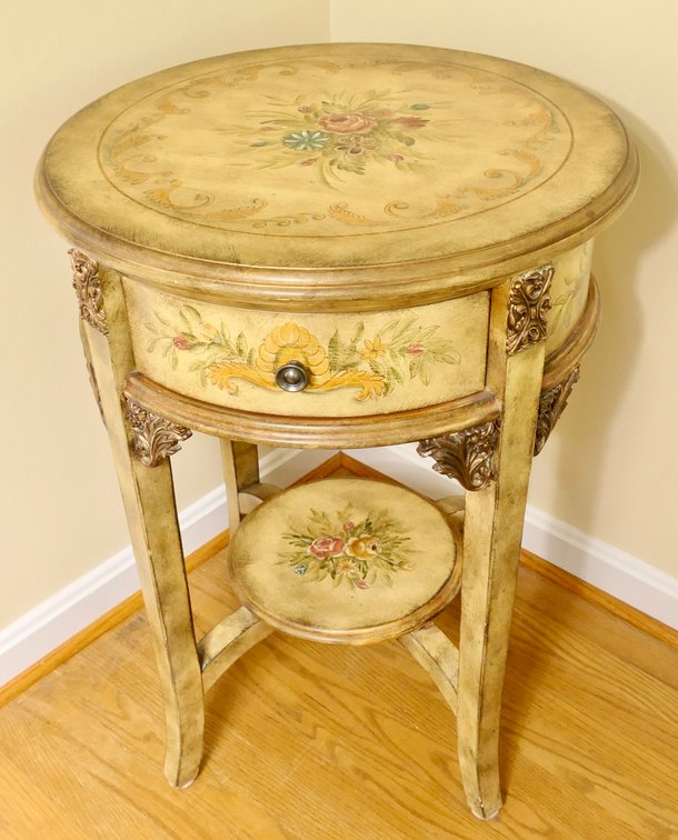 Antiqued Accent Table
