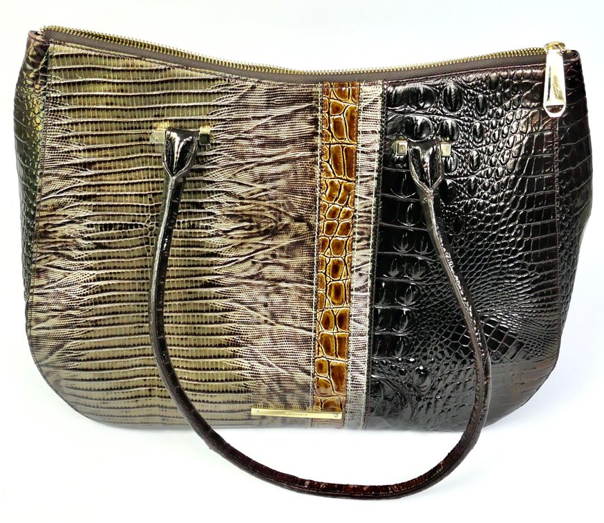 Vintage Brahmin Embossed Leather Purse