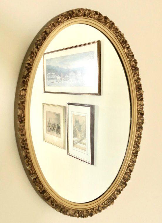 Gold Tone Wall Mirror