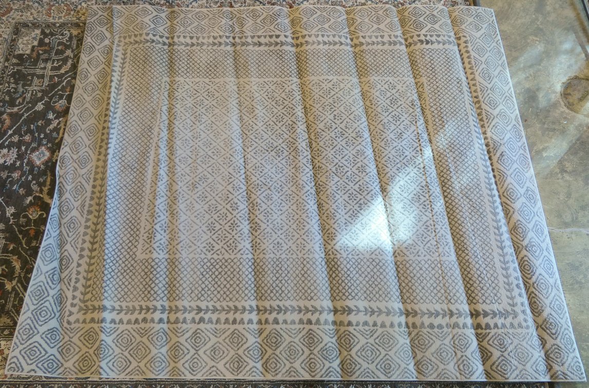 Gray and Cream Area Rug