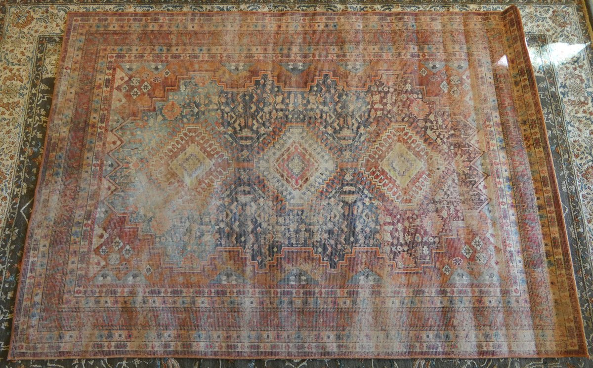 Muted Shade Flat Weave Area Rug