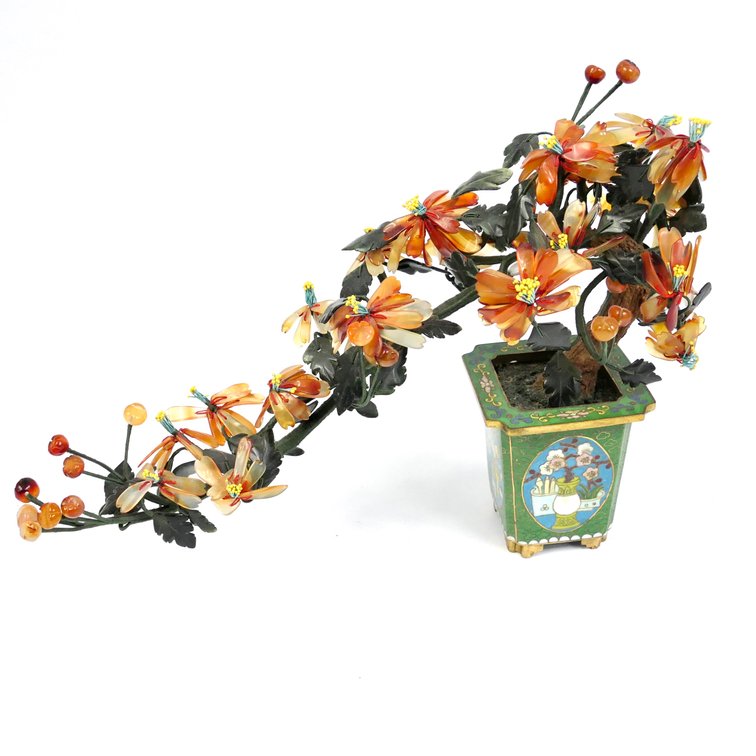 Carved Stone Accent Tree