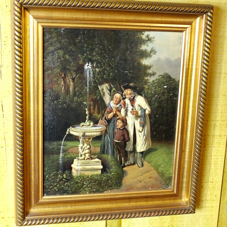 Antique Oil Painting on Canvas