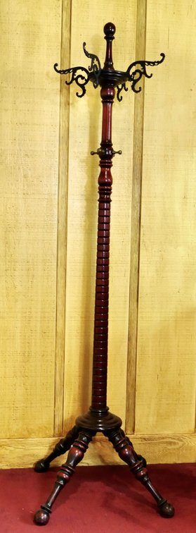 Cherry Finish Coat Rack