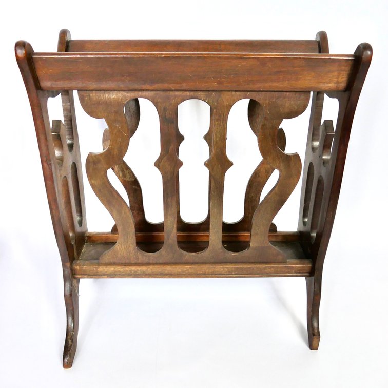 Walnut Finish Magazine Rack