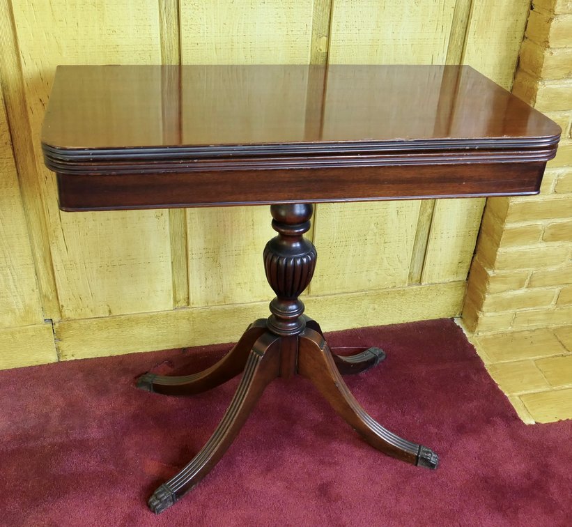 Solid Mahogany Flip Top Game Table