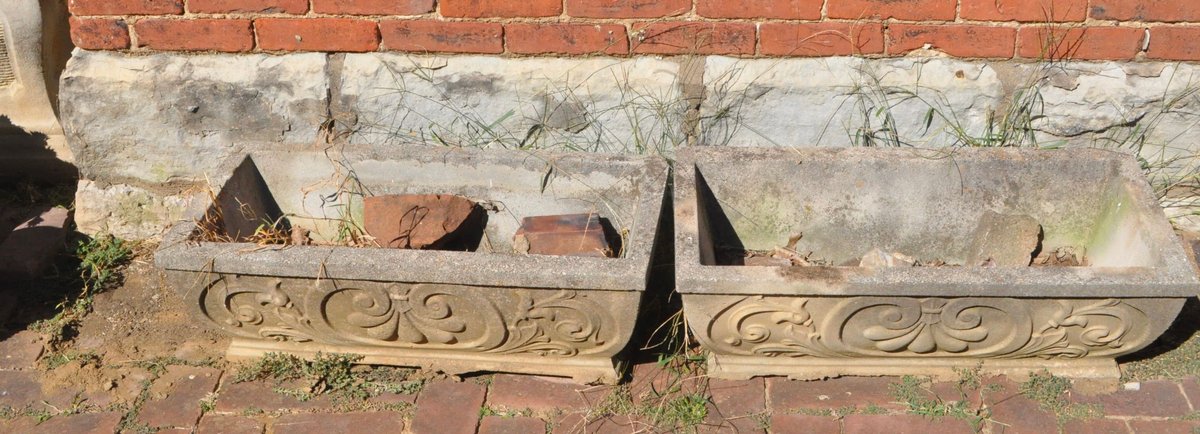 Two Concrete Planters