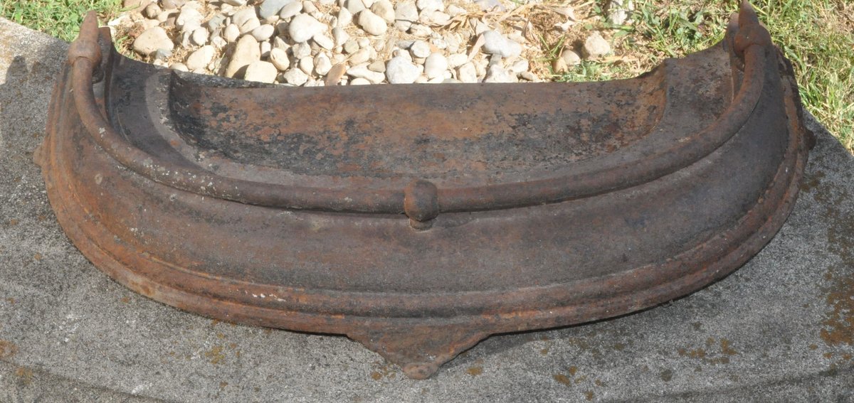 Antique Cast Metal Fireplace Fender