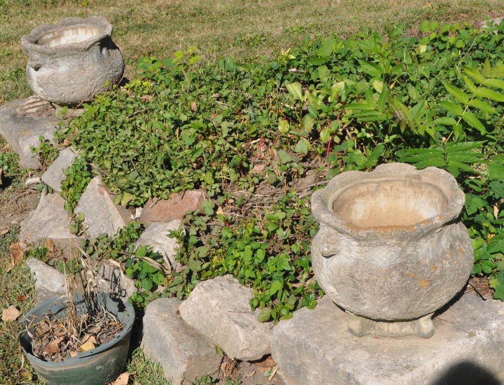 Pair of Concrete Planters