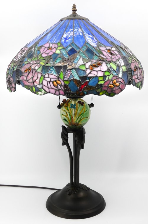 Slag Glass Tiffany Style Lamp