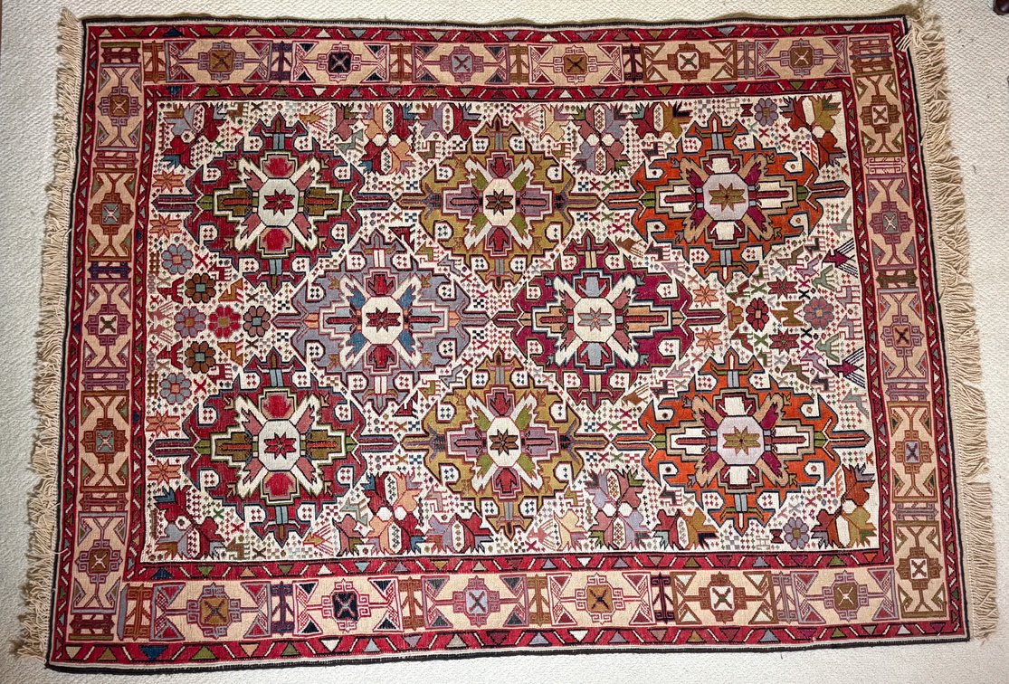 Wool Hand Woven Afghan or Turkish Tribal Rug