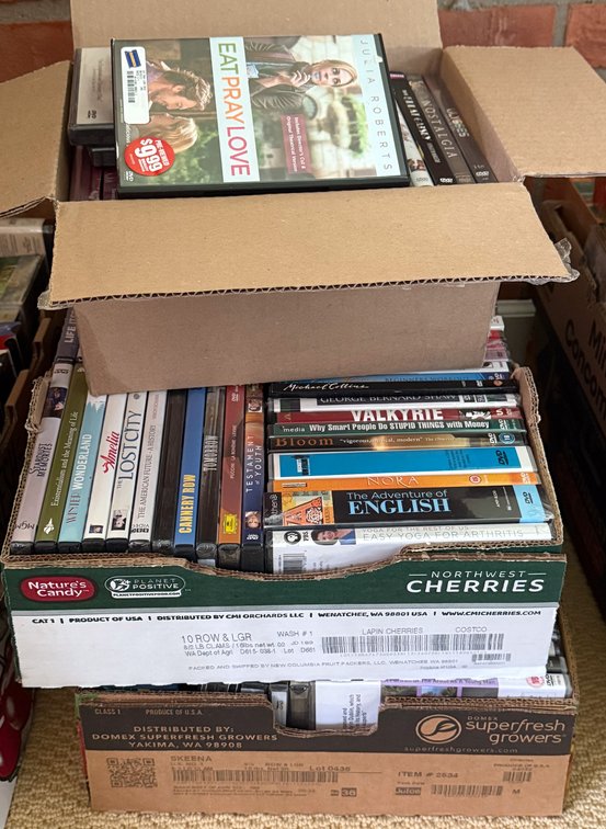 Three Boxes of DVDs