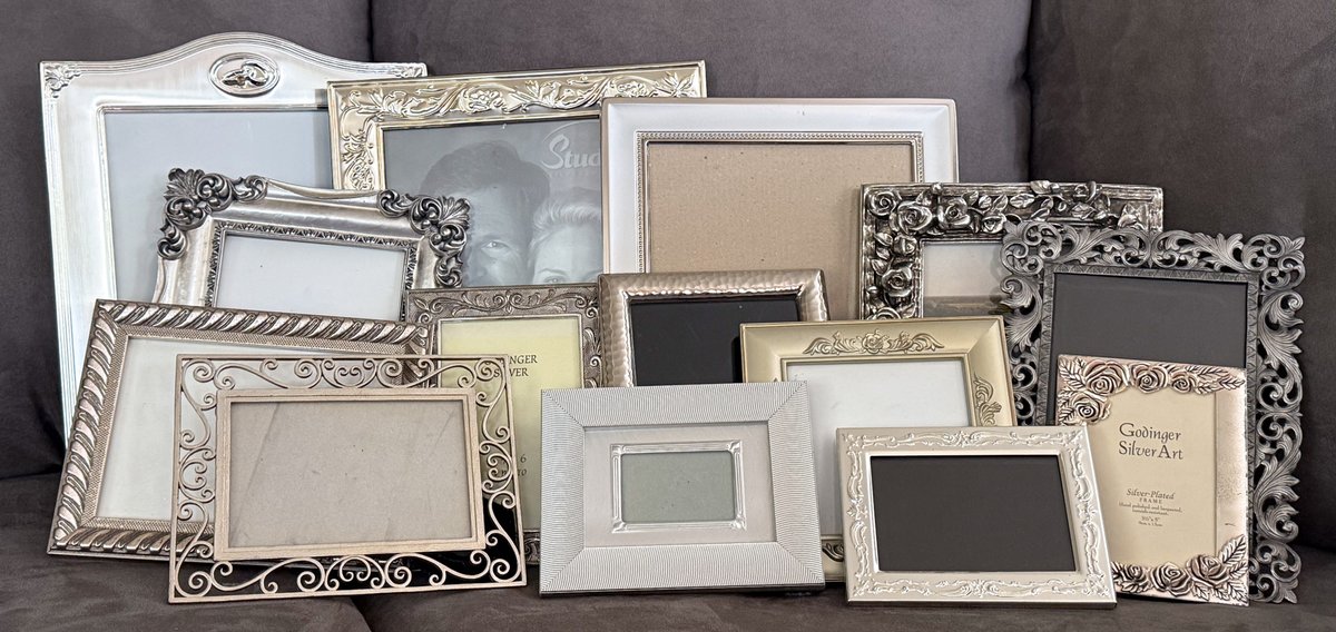 Ornate Silver Tone Frames